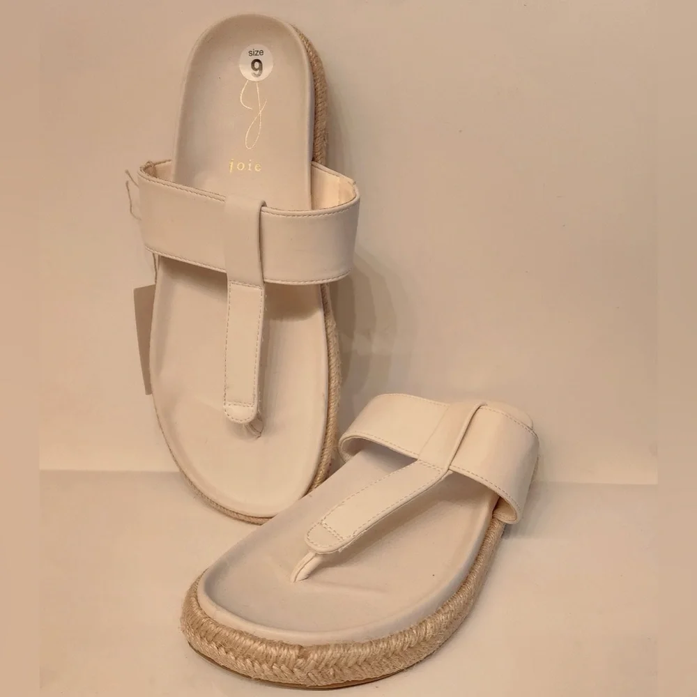Joie Women's Nacho Espadrille Women’s Off White Sandals Slides Size 9